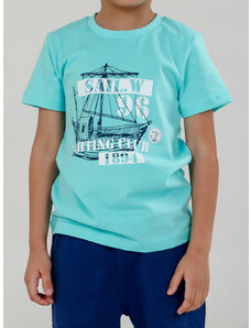Winkiki Kids Wear Chlapecké tričko Yachting Club - tyrkysová