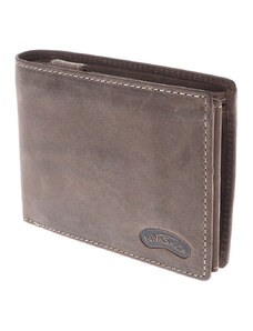 Hnědá pánská kožená peněženka Nivasaža velice prostorná N15