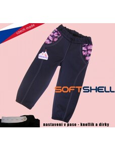 Rockino Softshellové kalhoty modro fialová 8146