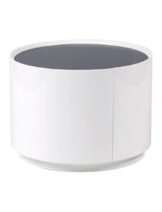 Bílý lakovaný odkládací/noční stolek Miotto Soriano 53 cm