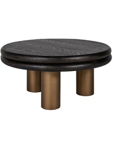 Černý dubový konferenční stolek Richmond Macaron 80 cm