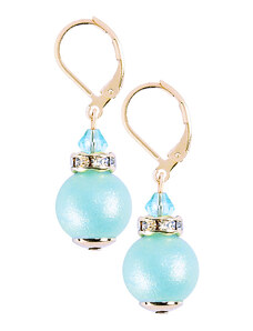 Dámske Náušnice Turquoise Beauty z perel Lampglas - /
