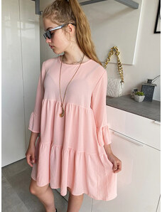 Made in Italy Letní BASIC šaty světle růžové UNI vel.