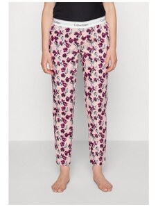 Dámské pyžamové kalhoty QS6158E 1F7 - meruňková/kytičky - Calvin Klein