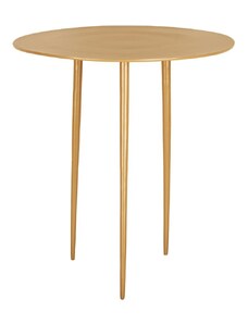Time for home Žlutý kovový odkládací stolek Létio 37 cm