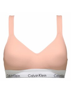 Dámská podprsenka Calvin Klein push-up - bralette, meruňková