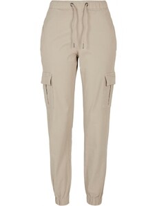 URBAN CLASSICS Ladies High Waist Cargo Comfort Jogging Pants - softseagrass