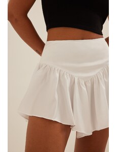 NA-KD V-shaped Flowy Mini Satin Skirt