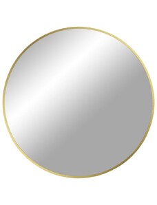 Nordic Living Zlaté kulaté závěsné zrcadlo Zahrah 80 cm
