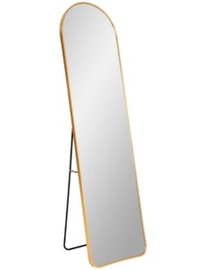 Nordic Living Zlaté kovové stojací zrcadlo Zahrah 150 cm