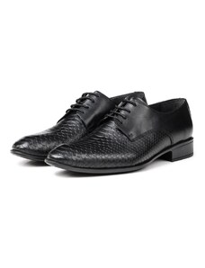 Ducavelli Croco Genuine Leather Men's Classic Shoes, Derby Classic Shoes, Lace-Up Classic Shoes.