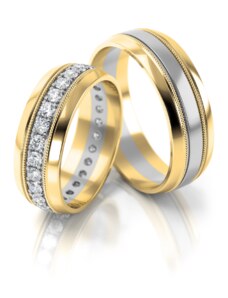 Linger Zlaté snubní prsteny NR181