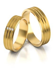 Linger Zlaté snubní prsteny NR206