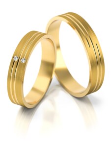 Linger Zlaté snubní prsteny NR208