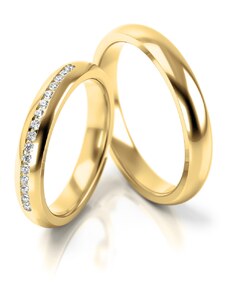 Linger Zlaté snubní prsteny NR277