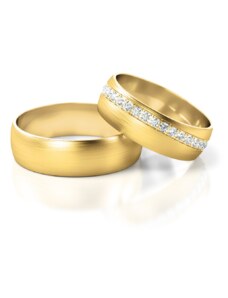 Linger Zlaté snubní prsteny NR292