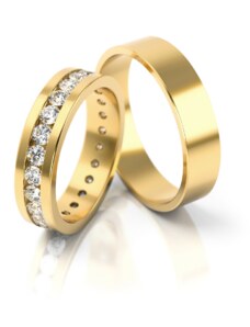 Linger Zlaté snubní prsteny NR84