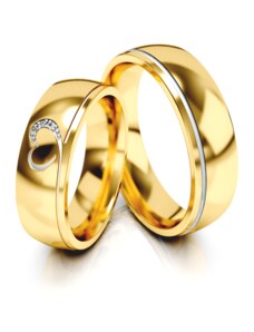 Linger Zlaté snubní prsteny NR331