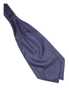 Kolem Krku Pánský šátek Askot Soft Silk - Blue Geometric