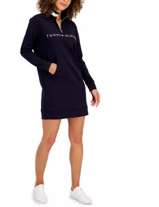 Tommy Hilfiger dámské mikinové šaty Logo Funnel modré AKCE XS