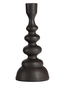 Hoorns Černý kovový svícen Jimmie 23 cm