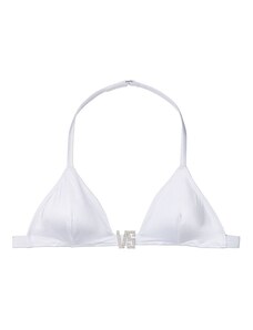 Victoria's Secret Vrchní díl plavek s kamínky VS Shine Hardware Halter Bikini Top bílá