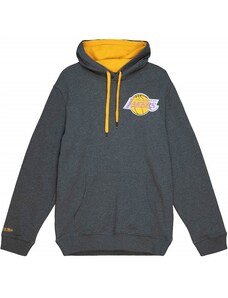 Mitchell & Ness Mitchell and Ness Los Angeles Lakers French Terry Hoodie / Šedá, Žlutá / XL