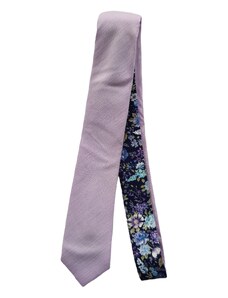 Obleč oblek Světle fialová kravata s květinovým vzorem
