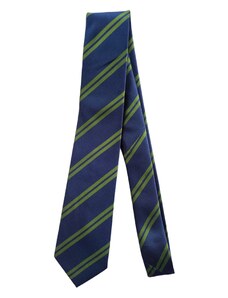 Obleč oblek Tmavě modrá pánská kravata se zelenými proužky