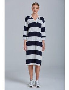 ŠATY GANT D1. FEMININE STRIPED RUGGER DRESS modrá M