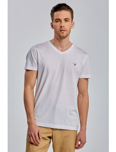 TRIČKO GANT ORIGINAL SLIM V-NECK T-SHIRT bílá M