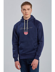 MIKINA GANT SHIELD HOODIE modrá S