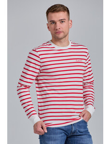 Červená, pruhovaná pánská trička | 40 kousků - GLAMI.cz