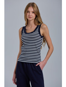 TOP GANT D1. STRIPED 1X1 RIB TANK TOP modrá XS