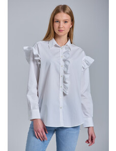 KOŠILE GANT D1. LUX POPLIN FLOUNCE SHIRT bílá 36