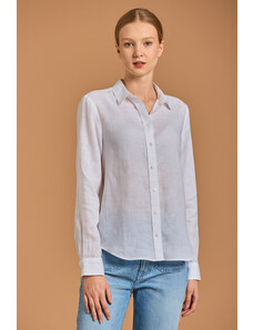 KOŠILE GANT D2. REG LINEN CHAMBRAY SHIRT bílá 38