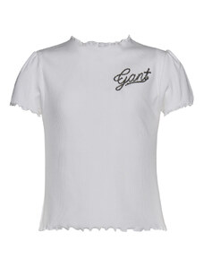 TRIČKO GANT D1. GANT ROPE SCRIPT RIB T-SHIRT bílá 110/116