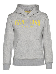 MIKINA GANT D2. GANT 1949 SS HOODIE šedá 122/128