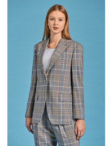 SAKO GANT D1. LTW CHECK OVERSIZED BLAZER modrá 36