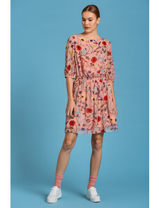 ŠATY GANT D2. WILD FLORAL BOATNECK DRESS růžová 32