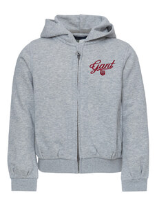 MIKINA GANT D1. SCRIPT SHIELD FULL-ZIP HOODIE šedá 110/116