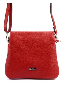 Kožená crossbody kabelka MiaMore 01-022 červená