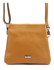 Kožená crossbody kabelka MiaMore 01-022 camel