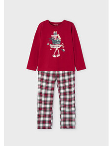 Červená vánoční pyžamo Mayoral