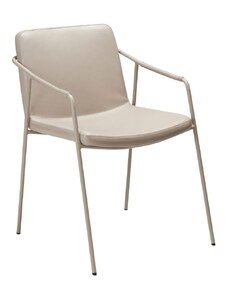 ​​​​​Dan-Form Béžová koženková jídelní židle DAN-FORM Boto s područkami