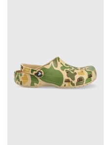 Pantofle Crocs Classic Printed Camo Clog pánské, zelená barva, 206454