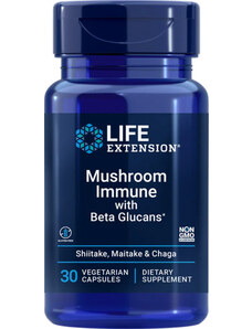 Life Extension Mushroom Immune with Beta Glucans 30 ks, vegetariánská kapsle