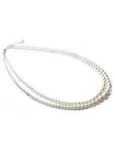 Aranys Perličkový náhrdelník dvouřadý bílý