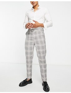 Bando carrot fit tapered checked trousers-Multi