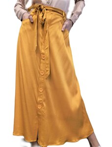 JK Klett Dlouhá sukně TERRA s páskem žlutá